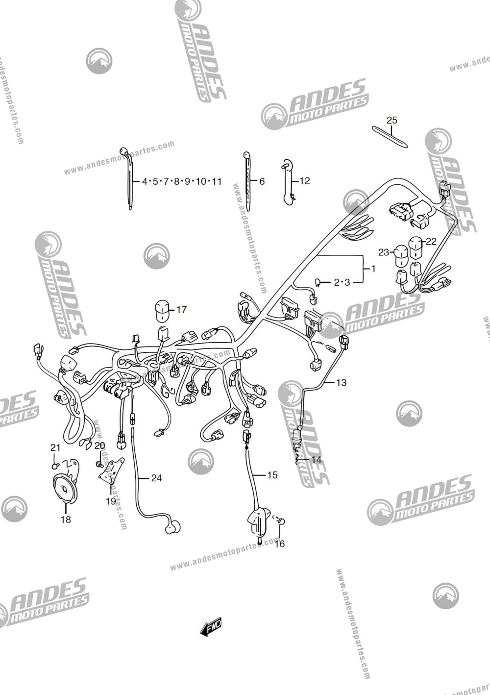 WIRING HARNESS GW 250 INAZUMA (2015) Suzuki