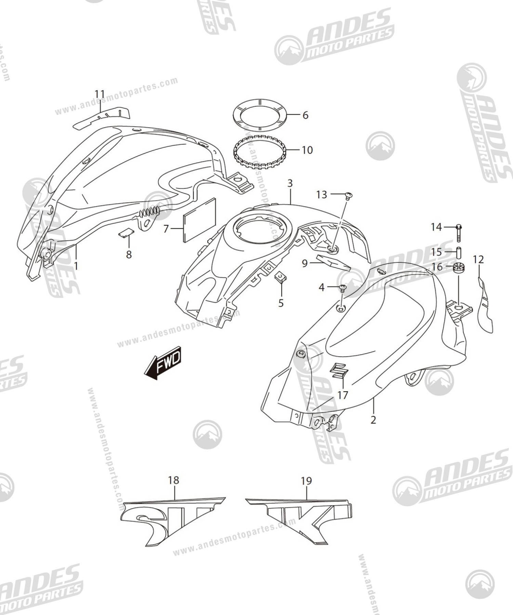 suzuki gixxer sf tank cover