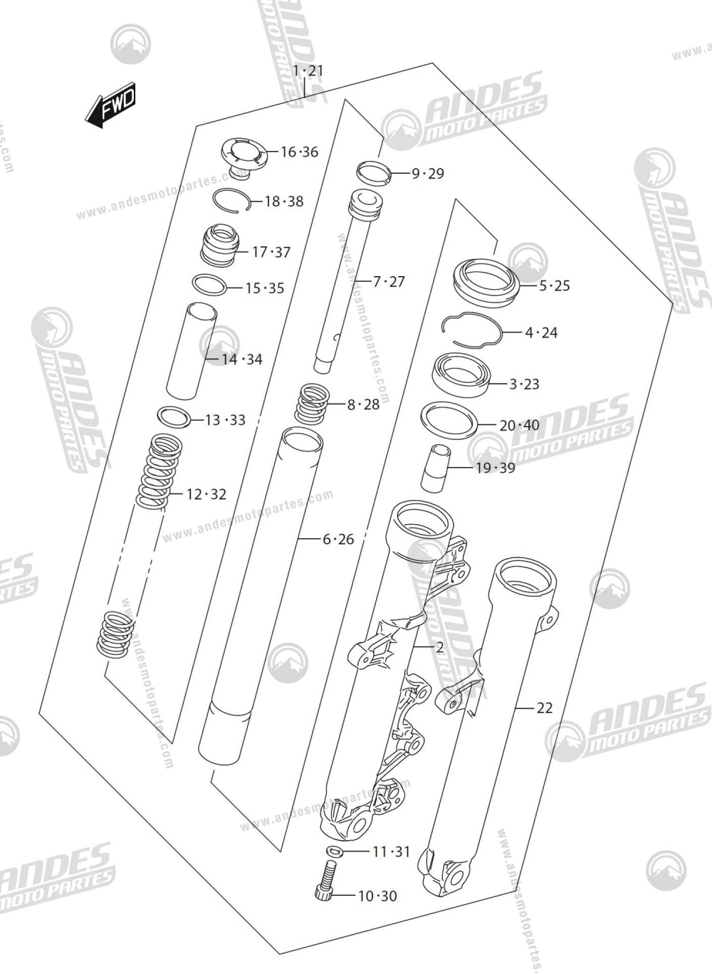 FRONT FORK DAMPER GSXR 150RF (2018) Suzuki