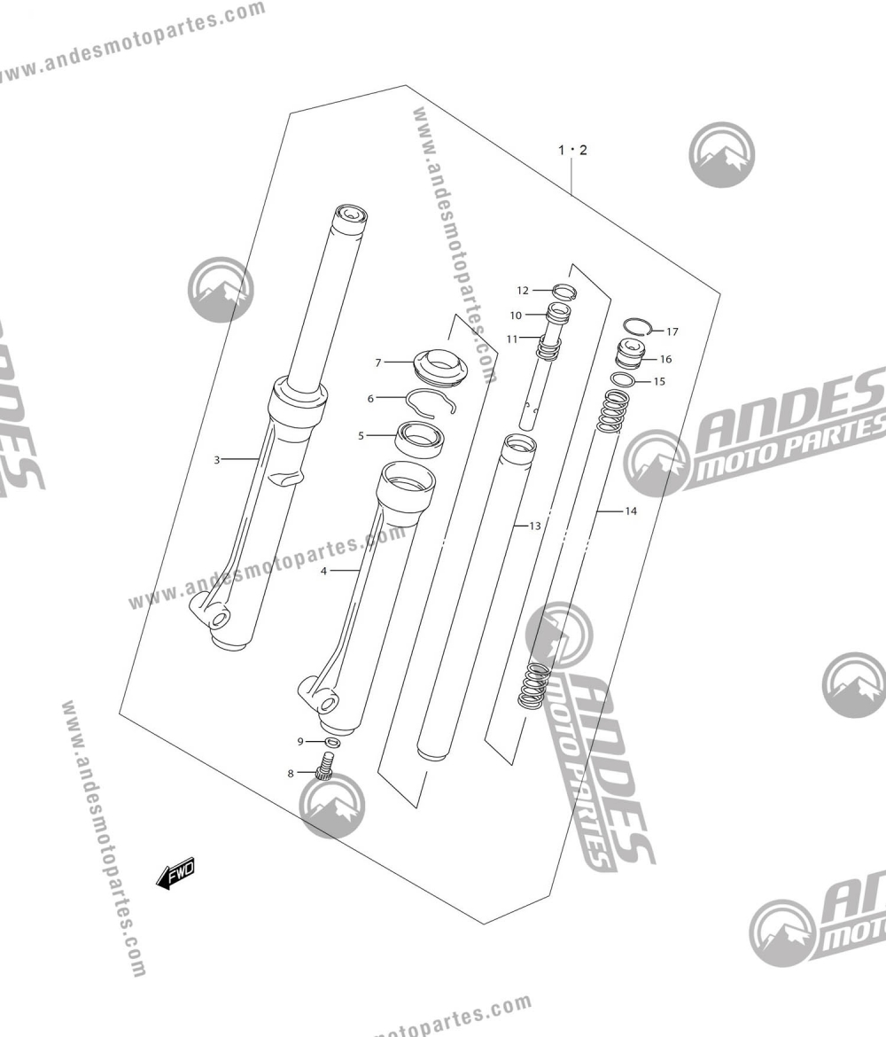 FRONT FORK DAMPER VIVA R COOL 110 (2017) Suzuki